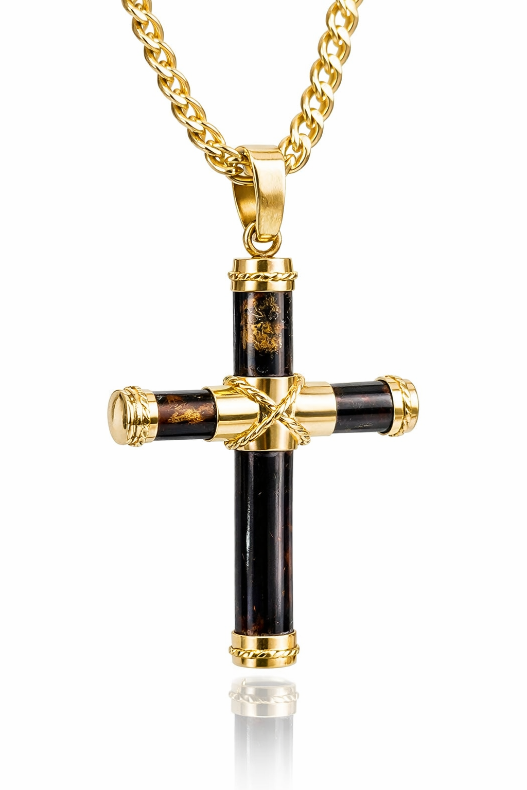 Cruz de Oro de Ley y Coral Negro