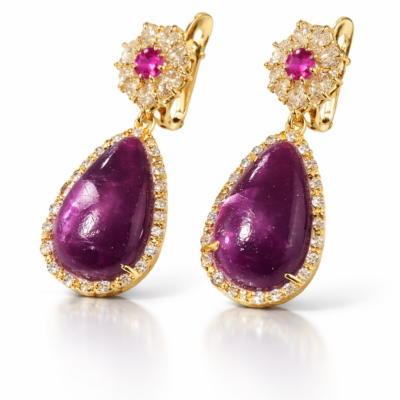 Pendientes Rubí