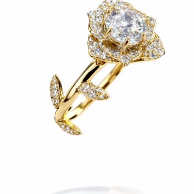 Anillo rosa de oro