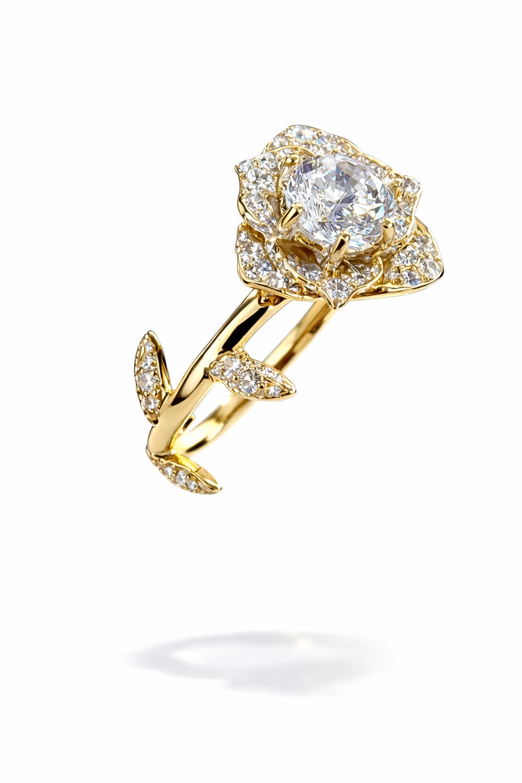 Anillo rosa de oro
